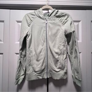 Lululemon Womens Sz 4 Cool & Collected Mint Green Full Zip Hoodie LS